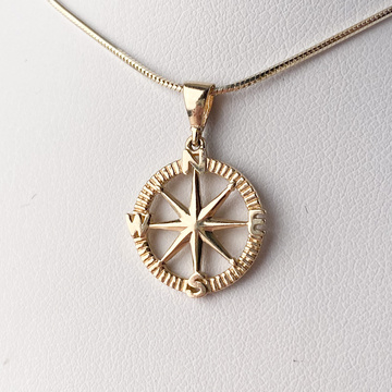 Žluté zlato přívěsek KOMPAS